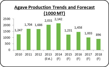 Agave production forecast