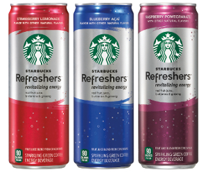 Starbucks Refreshers reformulation and packaging