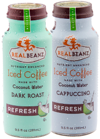 RealBeanz Iced Coffees made with Coconut Water