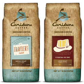 Caribou Coffee Colombia Cosecha de Oro and Traveler's Roast