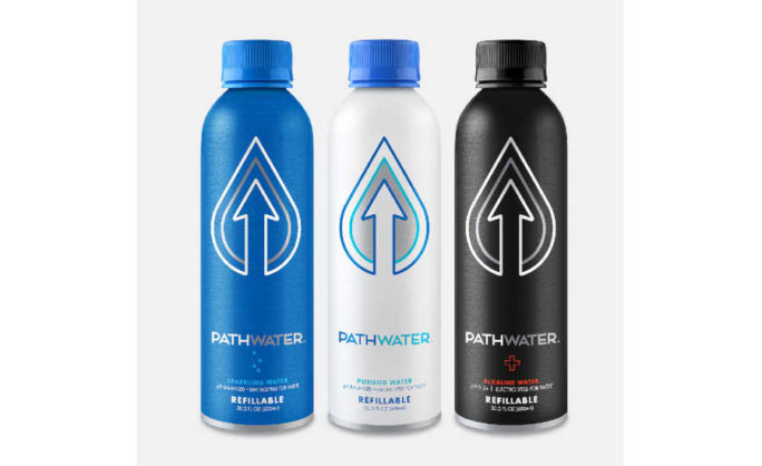 Refillable Aluminum Water Bottle with Purified Water