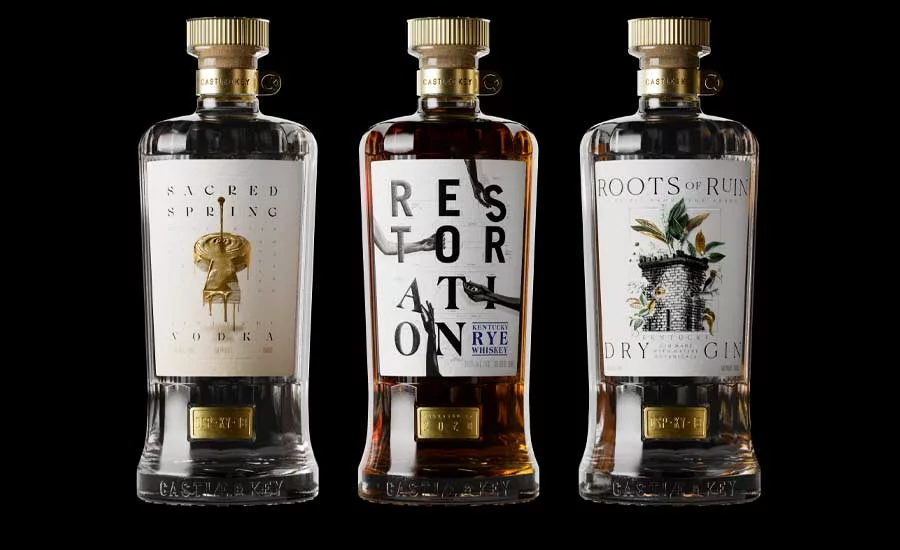 Castle and Key bottle design