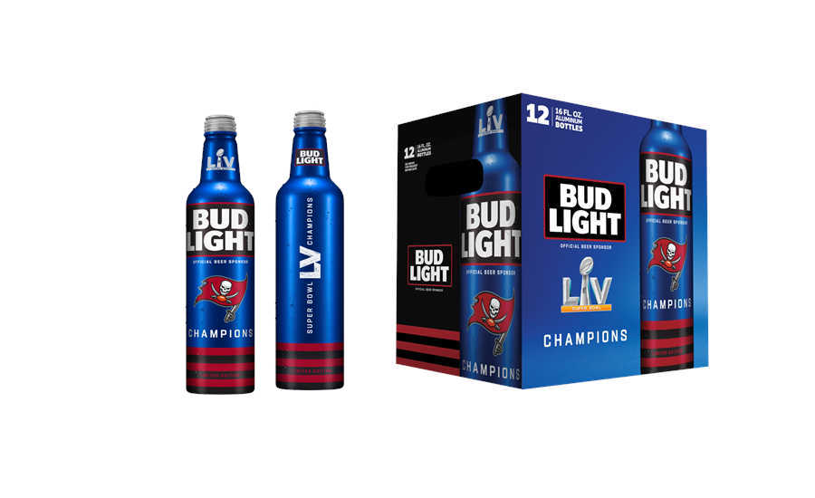 Bud Light Buc's Super Bowl Bottle