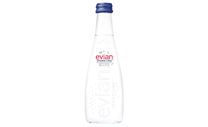 Driving product trial for Evian sparkling water