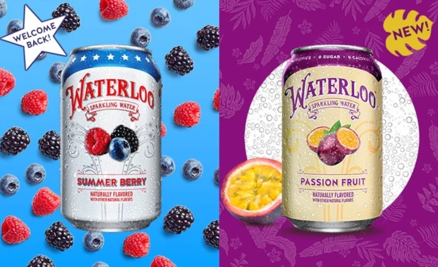 Waterloo Passion Fruit and Summer Berry sparkling waters Beverage