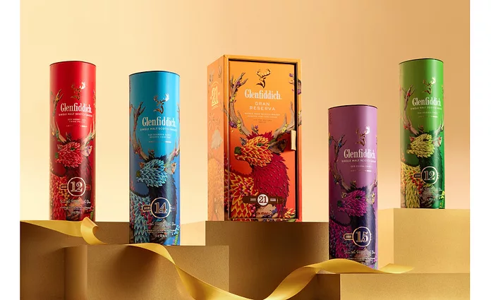 Glenﬁddich partners with artist Raku Inoue for packaging range