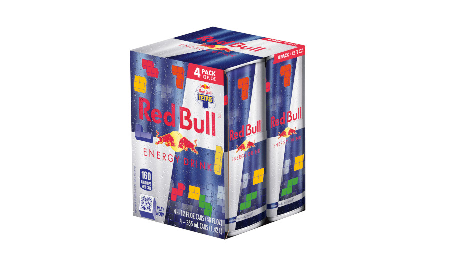 Red Bull Tetris can incorporates classic design with colorful