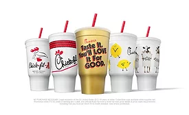 Chick fil A Golden Fan Cups