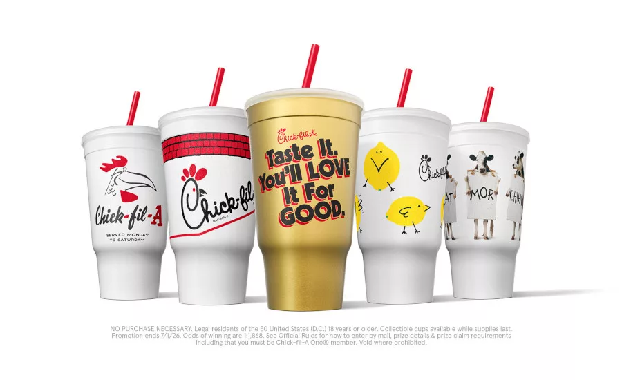 Chick fil A Golden Fan Cups