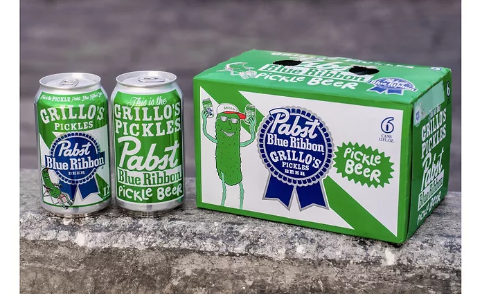 grindlodge Pabst Blue Ribbon ソースツール Pabst Blue Ribbon, Grillo's Pickles debut new Pickle Beer