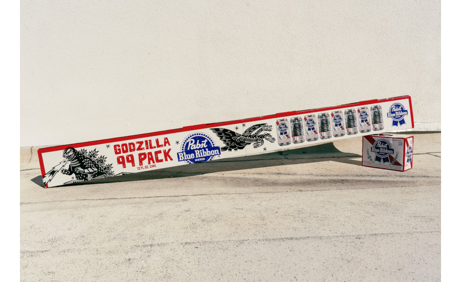 Pabst Blue Ribbon 99 pack gets Godzilla treatment | Beverage Industry