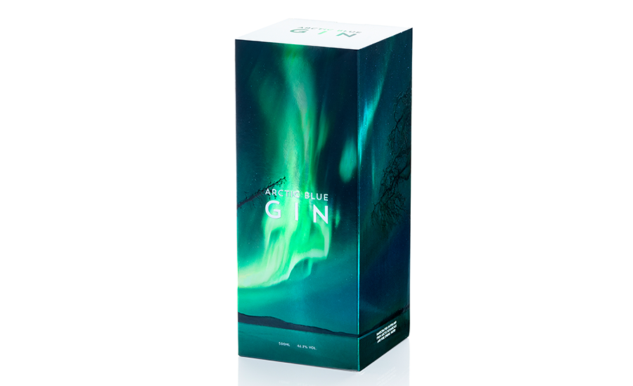 Arctic Gin Northern Lights Packaging