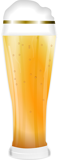 Beer glass.