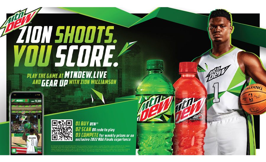 Mountain Dew mobile game features Zion Williamson 20210504