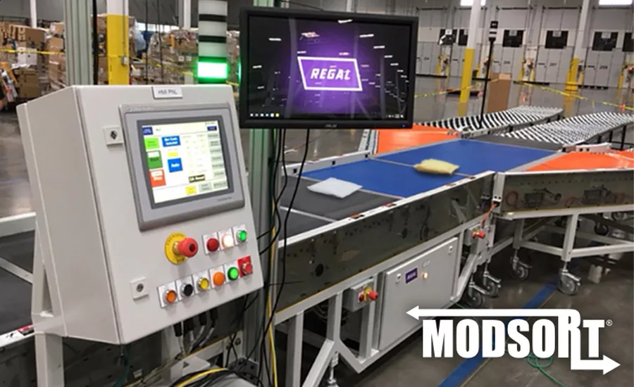 Regal Modsort Trident three-way sortation system 