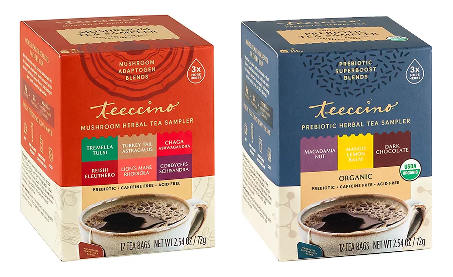 Teeccino Probiotic and Adaptogen Mushroom blends
