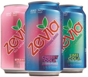 Zevia Strawberry, Cherry Cola and Lime Cola