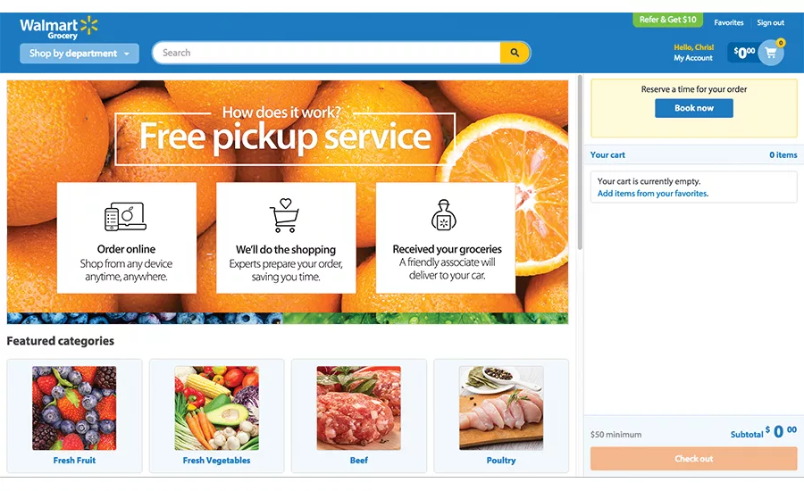Walmart online grocery