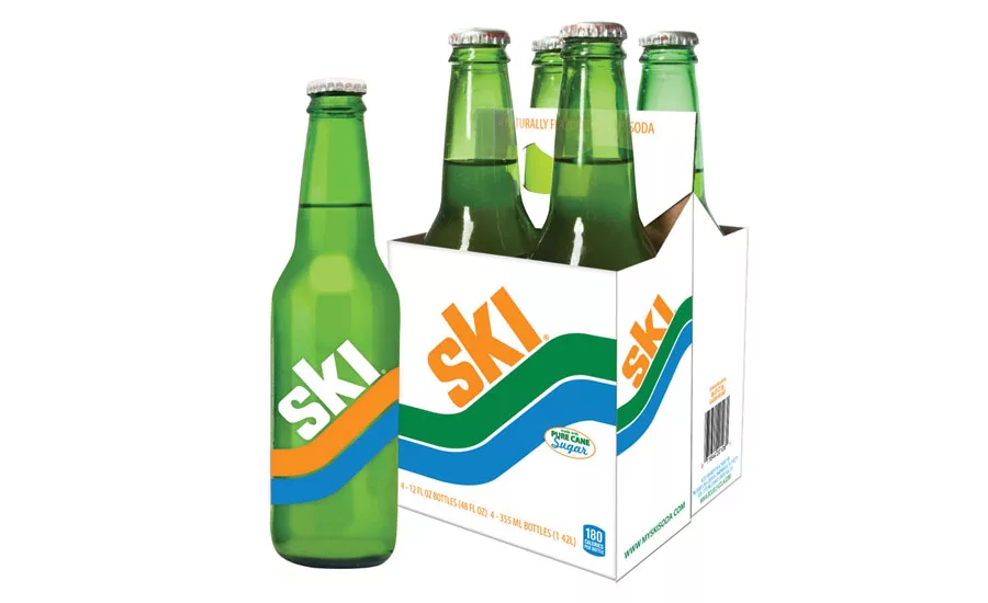 Retro SKI glass bottle