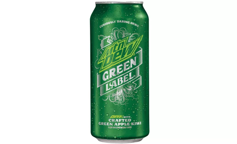 Mountain Dew green label can