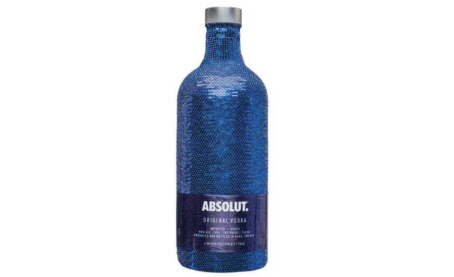 Absolut Vodka Sequin Bottle Beverage Industry