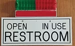 Heads-Up Lock Co. restroom sign