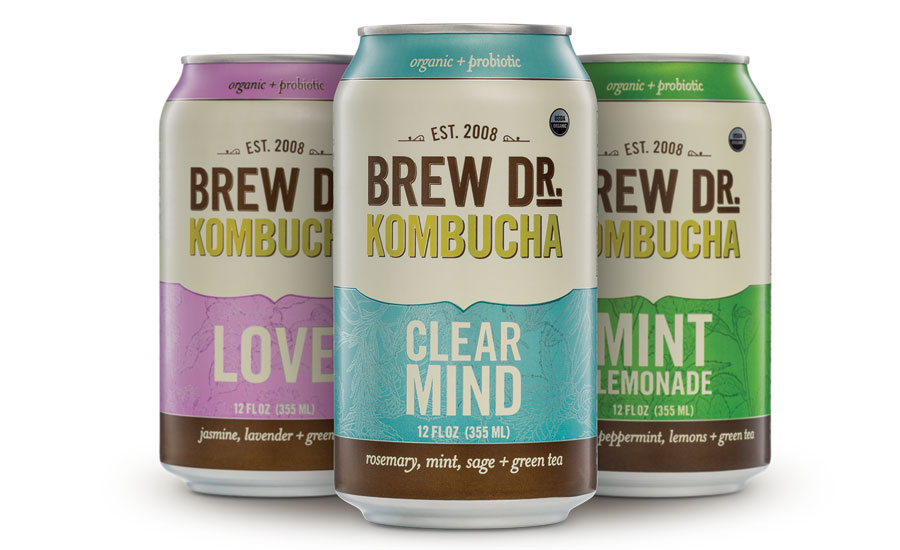 Brew Dr. Kombucha announced the release of its flavored kombucha drinks in aluminum cans. - Beverage Industry