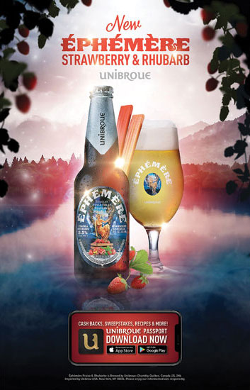 Unibroue debuted a new limited-release Belgian-style, fruit-flavored wheat ale, Éphémère Strawberry & Rhubarb. - Beverage Industry
