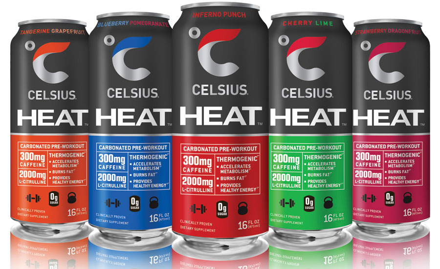 Ingredient experts note that healthy energy is a growing need state within the food and beverage markets. (Image courtesy of Celsius Holdings Inc.) - Celsius HEAT Cans - Beverage Industry