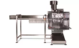 AlliedFlex Technologies Inc. offers the new FLX MonoSpout pouch filling and capping machine for filling liquids in pre-made spouted standup pouches. - Beverage Industry