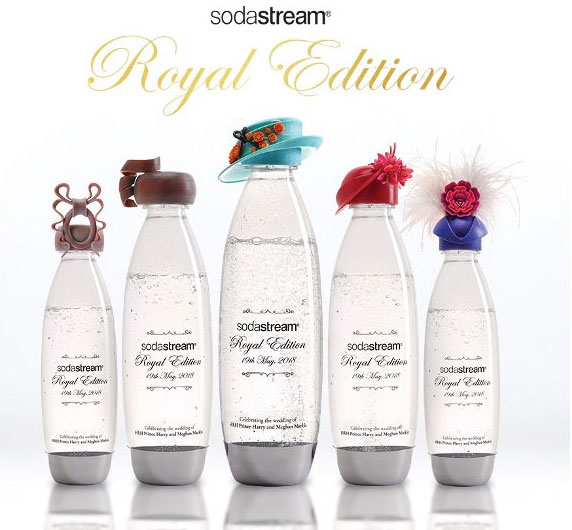 Sparkling water brand SodaStream, created limited-edition bottle hats to coincide with the celebration of the Royal Wedding. - Beverage Industry