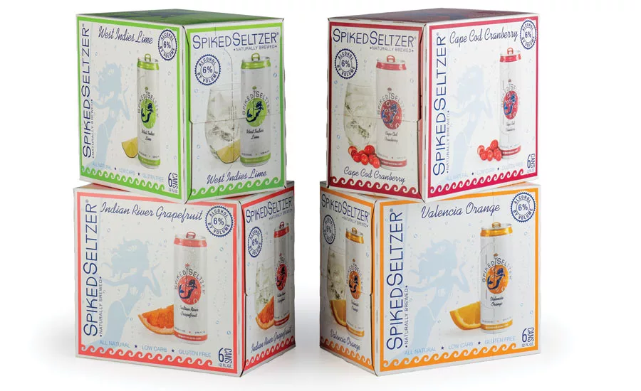 Hard seltzer brands have been the latest trend permeating the flavored malt beverage segment. (Image courtesy of SpikedSeltzer/Anheuser-Busch) - Beverage Industry
