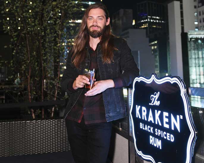 Actor Tom Payne, who plays “Jesus,” joined fans for a watch party sponsored by Kraken Rum. - Beverage Industry