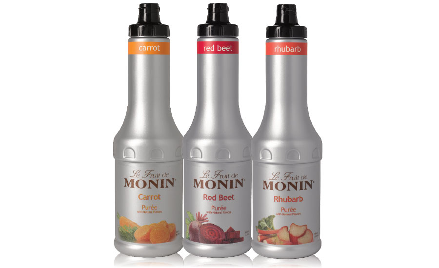 Launched in August, Monin Gourmet Flavorings released new veggie purée flavors in Carrot, Red Beet and Rhubarb. - Beverage Industry