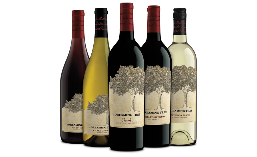 The Dreaming Tree wines features pressure sensitive labels.