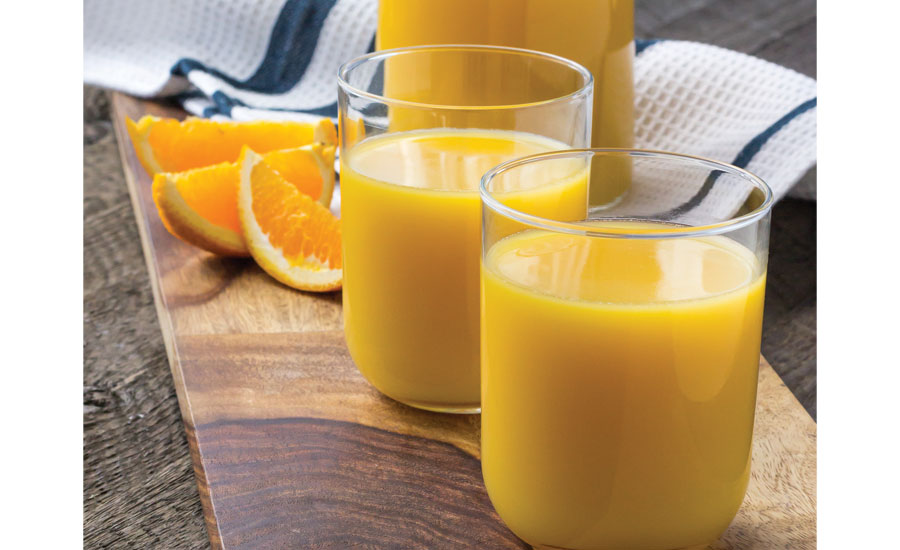Orange juice with Vitamin C.