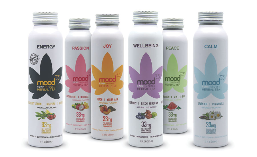 Mood33 lineup of six herbal teas.