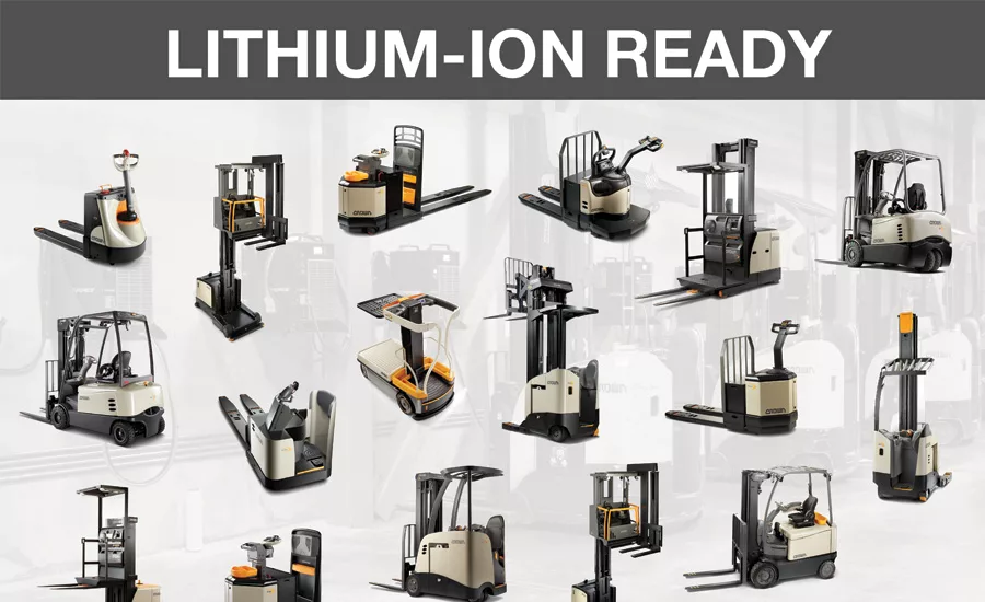 Crown Equipment Corp. announced plans to unveil its new V-Force lithium-ion energy storage system (ESS) for forklift users. - Beverage Industry
