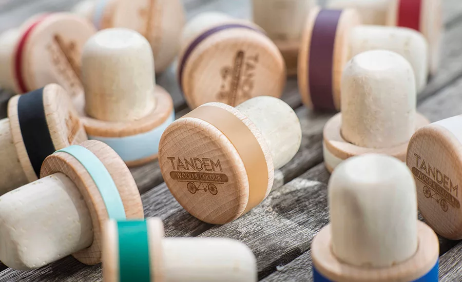 Les Bouchages Delage Tandem Wooden Stoppers