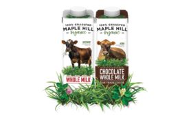 Maple Hill and SIG worked together to create shelf-stable, single-serve cartons for Maple Hill’s 100 percent grass-fed organic whole milk and chocolate milk made with Fair Trade cocoa.