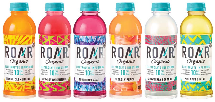 ROAR Organic electrolyte-infused beverages.