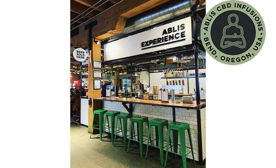 The Ablis Experience CBD lounge inside the Pine Street Marketplace in downtown Portland, Ore.