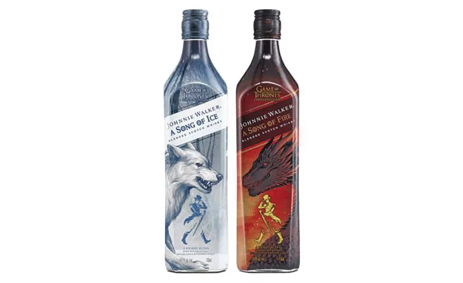 In honor of the TV show “Game of Thrones,” Johnnie Walker released new, limited-edition Scotch whiskies in partnership with HBO Licensing & Retail: A Song of Ice and A Song of Fire.