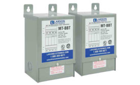 Larson Electronics' new three-phase Delta buck and boost step-down transformer for use in indoor and outdoor settings.