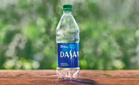 recycled content cap on DASANI water bottles