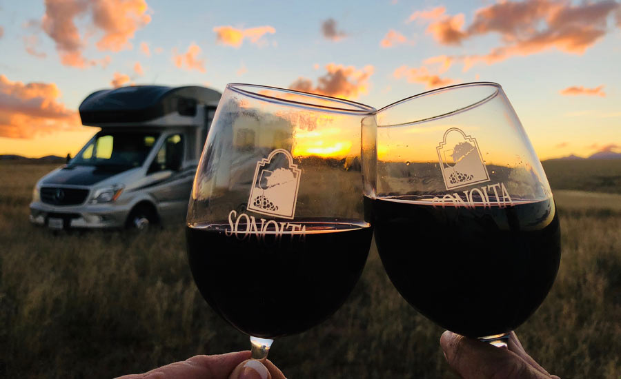 Harvest Hosts wine glasses