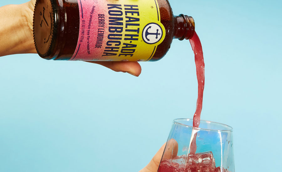 Kombucha in glass packaging