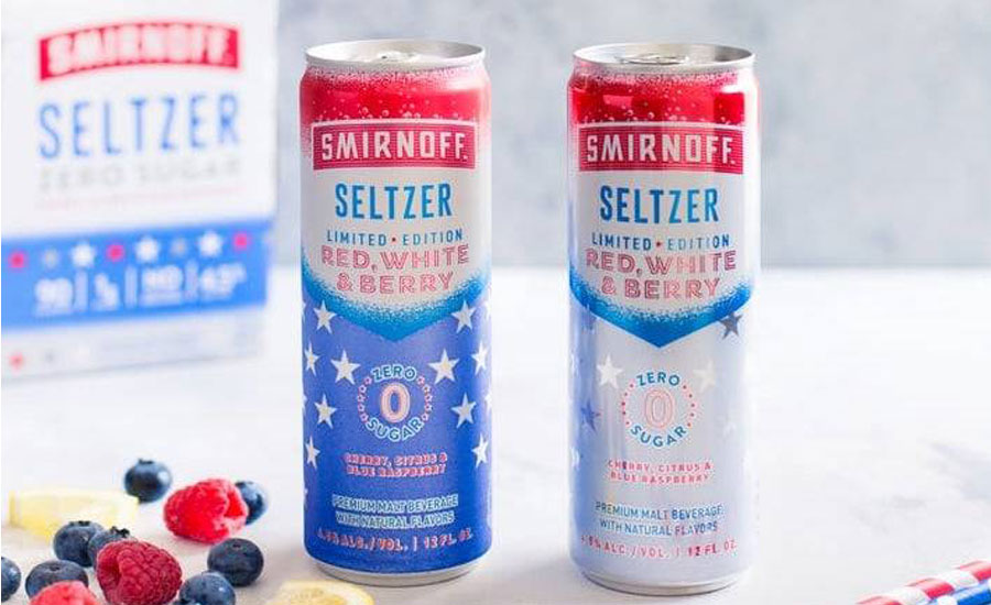 Smirnoff’s Zero Sugar Red, White and Berry Seltzer