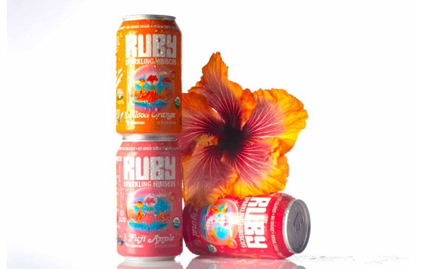 Ruby’s Sparkling Hibiscus sodas