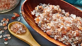 sea salt and pink Himalayan salt